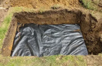 soakaway in ground before fill